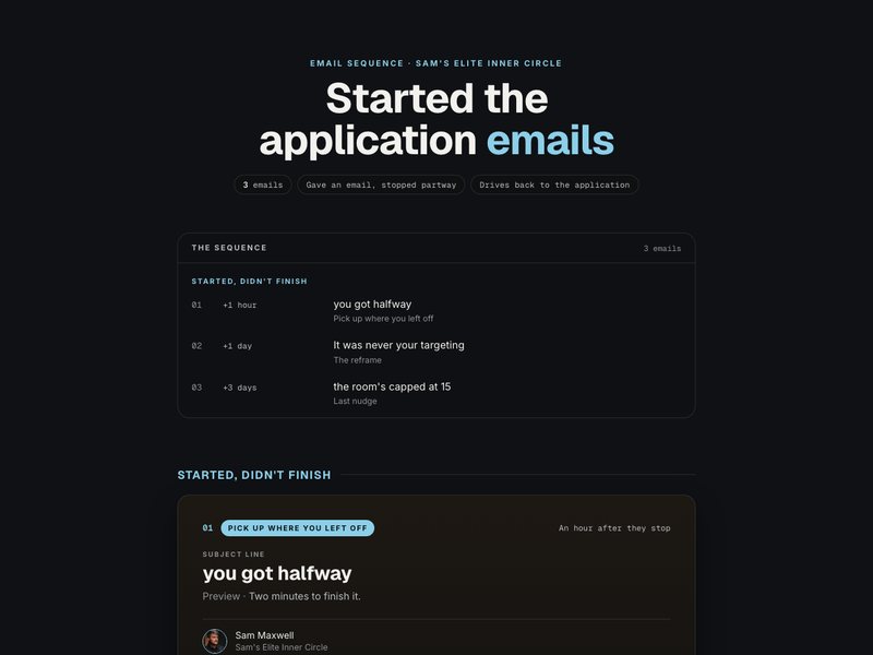 Started the application preview